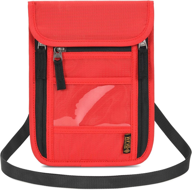 Arouselove Neck Wallet Lightweight RFID Blocking Waterproof Travel Pouch for Women Men - Image 1
